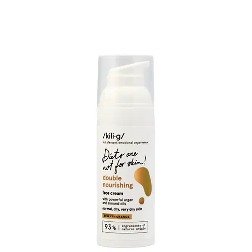 Korlátozott ajánlat Kilig Diets are not for skin! Tápláló arckrém argán- és mandulaolajjal 50 ml